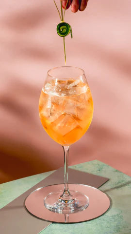 Axia Mastiha Spirit and Gaucho Watermelon Spritz Cocktail on a counter