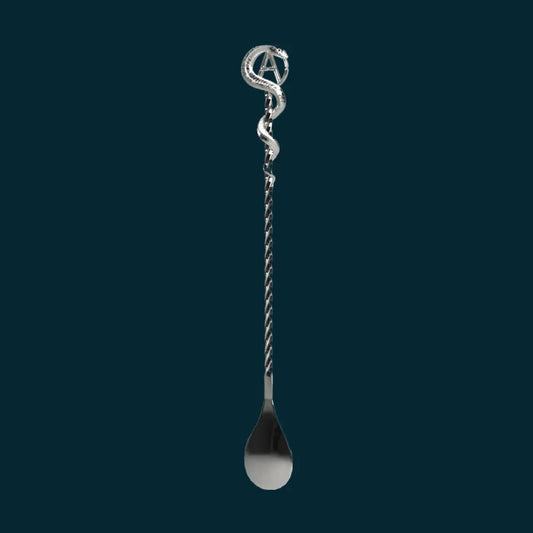 Axia Spirit Cocktail Stirrer on a dark blue background