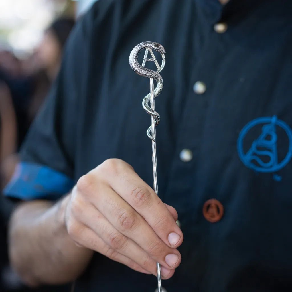 Axia Spirit Cocktail Stirrer being held by someone