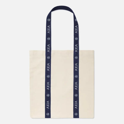 Axia Spirit Cotton Tote Bag on a light grey background